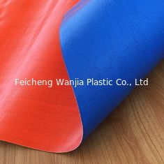 Heavy Duty Waterproof PE Laminated Tarpaulin in Blue and Orange Color