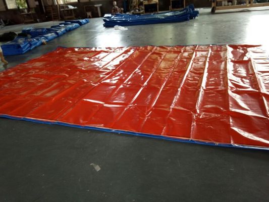 Heavy Duty Waterproof PE Laminated Tarpaulin in Blue and Orange Color