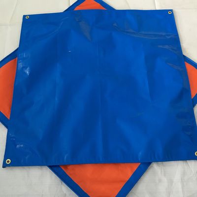 Heavy Duty Waterproof PE Laminated Tarpaulin in Blue and Orange Color