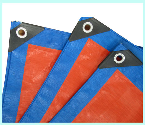 250gsm Outdoor Waterproof Blue/Orange PE Tarpaulin Woven Fabric