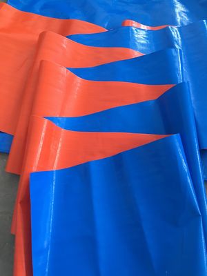 250gsm Outdoor Waterproof Blue/Orange PE Tarpaulin Woven Fabric