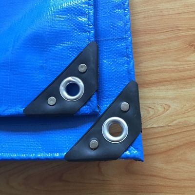 Birthday Design 260gsm Heavy Duty Blue / Orange PE Tarpaulin / Poly Tarp With Reinforced Corner and Rivet For Cover