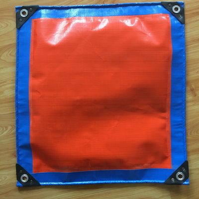 Birthday Design 260gsm Heavy Duty Blue / Orange PE Tarpaulin / Poly Tarp With Reinforced Corner and Rivet For Cover