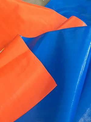 250gsm Outdoor Waterproof Blue/Orange PE Tarpaulin Woven Fabric